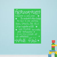 Playroom Rules - Wall Decals