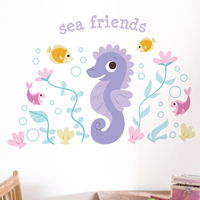 Sea Friends - Personalized Monogram - Printed Wall Decals