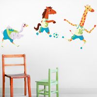 Fun & Playful Soccer Animals - Printed Wall Decals