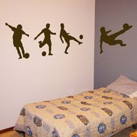 Soccer Players - Series of 4 - Sports Wall Decals