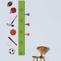 Sports Growth Chart - Printed Wall Decals
