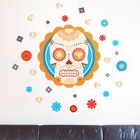 Sugar Skull and Diamonds - Printed Wall Decals