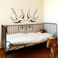 Swallows - Birds - Set of 2 - Wall Decals
