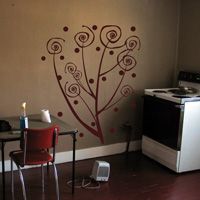 Retro Spiral Flowers - Tall and Swirling - Wall Decals