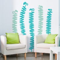 Tall Grassy Leaves - Set of 5 - Wall Decals