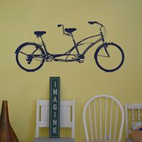 Tandem Bike - Bicycle Built for Two - Wall Decals