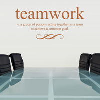 Teamwork Defined - Quote - Wall Decals