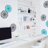 Two Color Mod Star Bursts - Printed Wall Decals