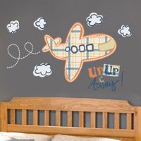 Up, Up & Away Airplane - Quote - Printed Wall Decals