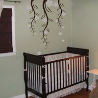 Hanging Vines with Falling Blossoms - Set of 3 - Wall Decals