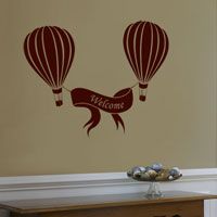 Welcome - Hot Air Balloons - Wall Decals