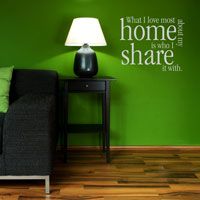 What I Love Most About My Home - Wall Decals