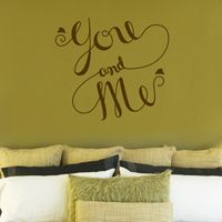 You and Me - Quote - Love - Wall Decals